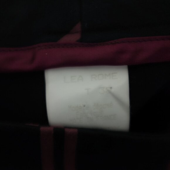 COPY - Lea Rome purple stripe flare pants Slacks Made in France size M - Picture 4 of 8